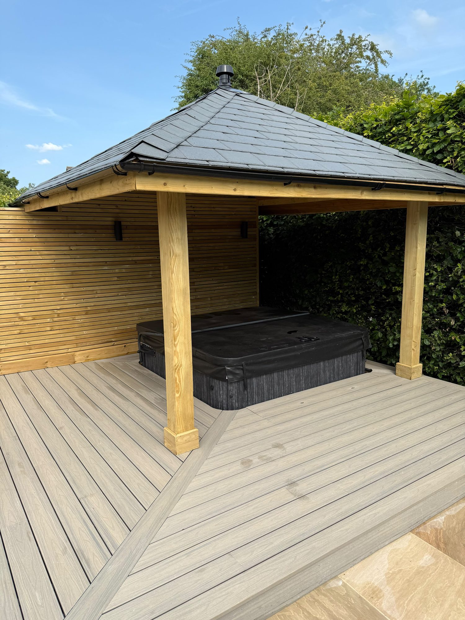 Waterside decking, Cotswold Water Park